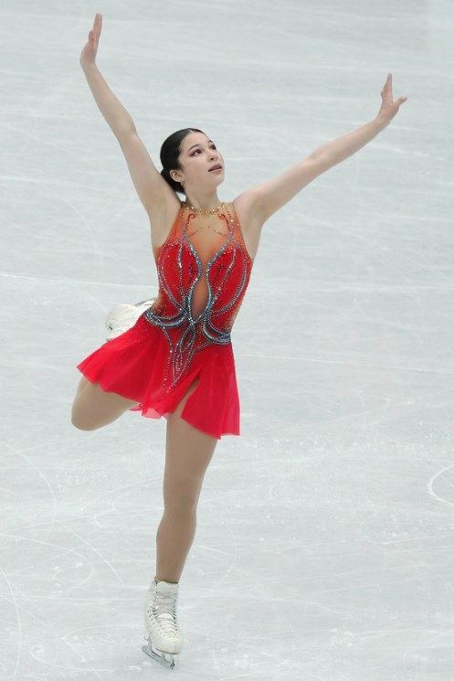 Alysa Liu skating her short program at the 2022 World Championships