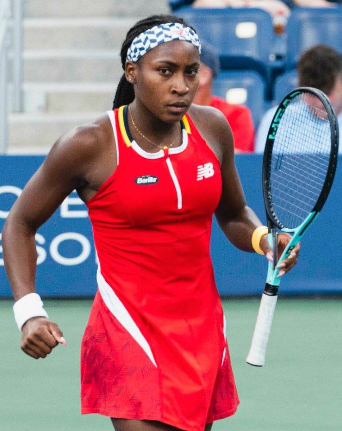 Coco Gauff on court
