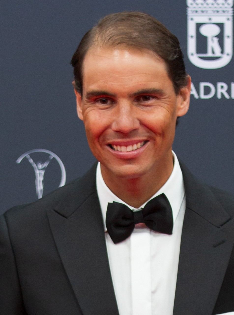 Rafael Nadal in a tuxedo at the Laureus Awards