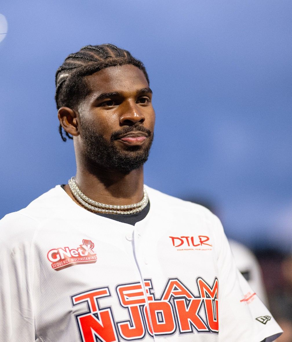 Shedeur Sanders at a charity softball game